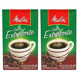 Melitta Extra Strong Roasted and Ground Coffee 17.6oz | Café Extra Forte Torrado e Moído 500g (Pack of 02)