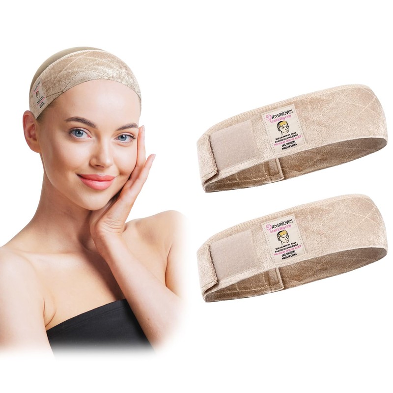 Dreamlover diademas para pelucas, ajustables, delgadas, de terciopelo, color natural