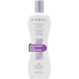 BioSilk Champú de terapia blanqueador y abrillantador para perros