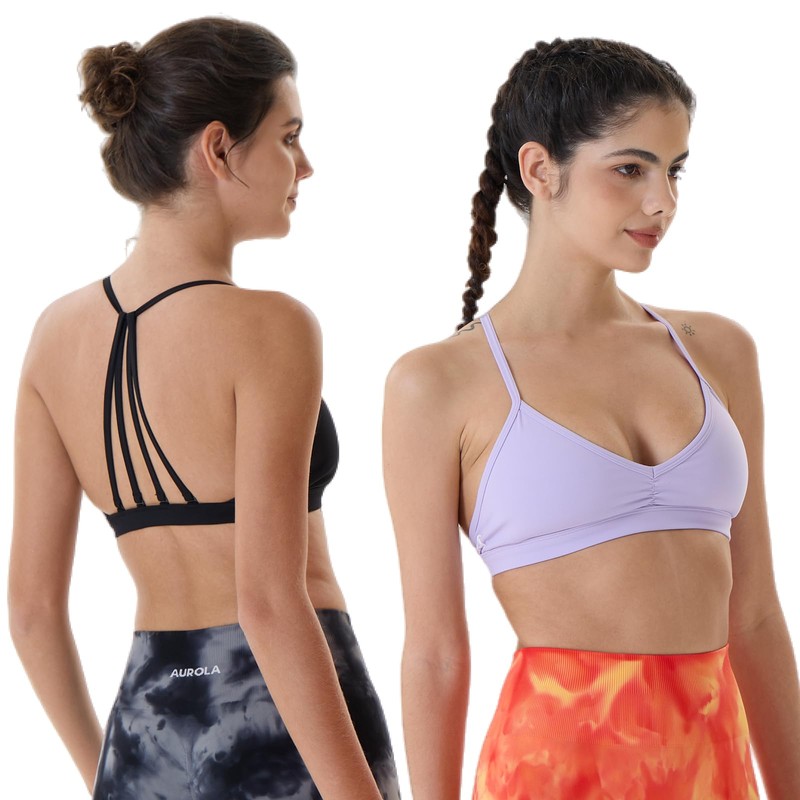 AUROLA Mercury - Sujetadores deportivos para mujer, atléticos, extraíbles, acolchados,