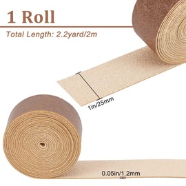GORGECRAFT 1" Wide Matte Faux Grain Buffalo Leather Strap Roll 79" Long Camel Leather Belt Strip Single Sided Leather Stripper 1.2mm Thick Leather Supplies Cord for Belts Crafts Bracelets Necklace