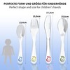 Koru Kids® Smiley children's cutlery, 4-piece set, made of stainless