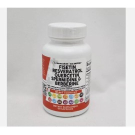 Clean Nutraceuticals Fisetin + Resveratrol Quercetin 60 Caps Exp 10/2025