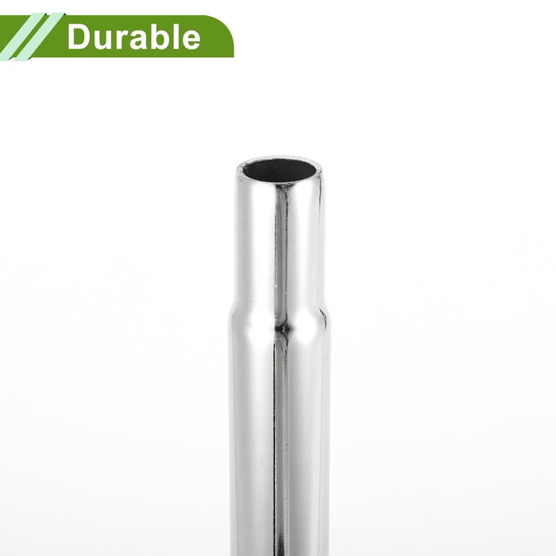 HOPESPANNER Universal 25.4x250mm Silver Tone Bicycle Seatpost Durable Bicycle Saddle