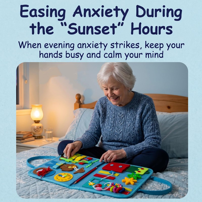 Fidget Blanket for Adults with Dementia, Dementia Fidget Toys for