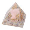 Nupuyai Fluorite Crystal Pyramid with Rose Quartz Guardian Angel, Spiritual