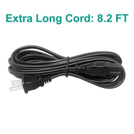 8.2ft Power Cord Replacement for NEC VT670 NP410 NP500 NP510 NP500W NP510W VT595 VT676 VT676E VT770 Projector TV 2 Prong Polarized Power Cord Ac Cable