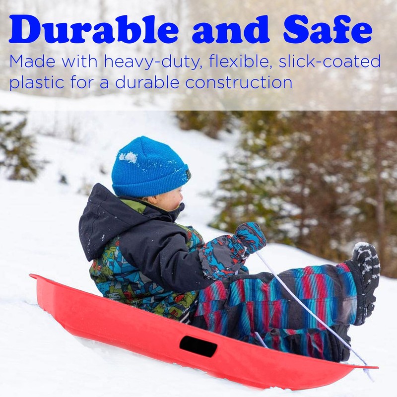 Slippery Racer Downhill Sprinter Flexible Kids Toddler Plastic Toboggan Snow