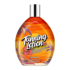 Sunglowy Bronzing Tanning Lotion Accelerator for Indoor Tanning Bed Cream to Get Dark Fast Tan, Sunbed Lotion w/Tattoo Protecting Formula, DHA Free, 13.5oz