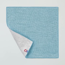 Imabari Towel Handkerchief, Imabari Iroha, Plain, 9.8 x 9.8 inches (25 x 25 cm), Retirement, Celebration, Return, Home Celebration, Gift, 100% Cotton, Gauze (Light Blue)