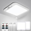 wowatt 2Pcs Rechargeable Battery Operated Ceiling Light, Motion Sensor Light