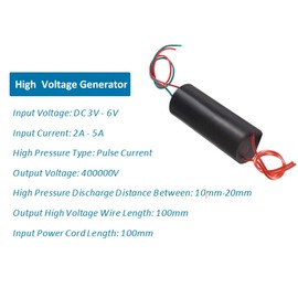 AEDIKO 2pcs High Voltage Generator DC 3v-6v to 400kV 400000V Boost Step-up Power Module High Voltage Transformer