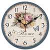 SWHONG Floral Shabby Chic Wall Clock - Retro Wooden Clocks