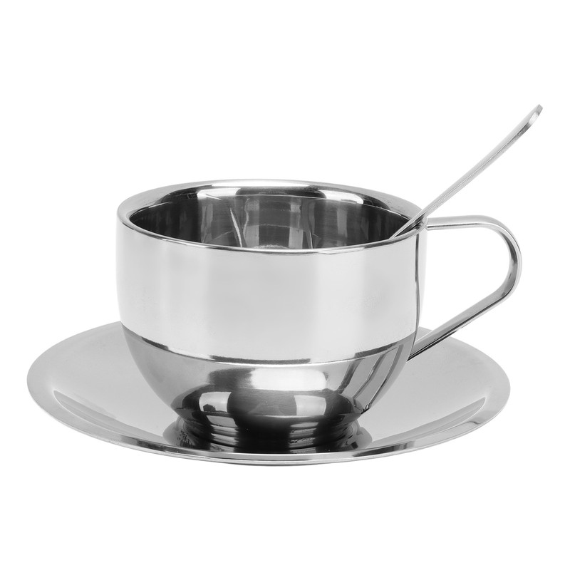 180ml Insulated Coffee Cup Set 304 Stainless Steel Double Walled