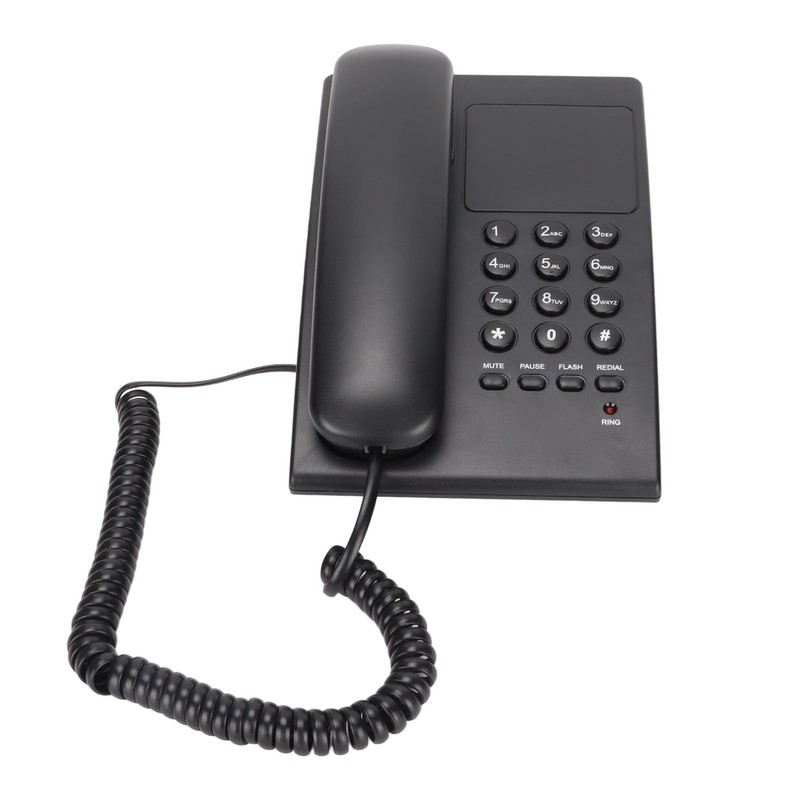 Home Corded Landline LED Indication Bell Mute Hands Free Speed