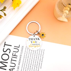 UIWIHHP Thank You Gifts for Women Coworkers Employee Appreciation Gift Ideas Cool Gifts for Coworker Teacher Nurse Administrative Professional Day Gift Thank You For Being Awesome Keyring