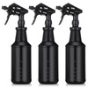 Honeydak 3 Pack Plastic Spray Bottles Black 34 oz Heavy