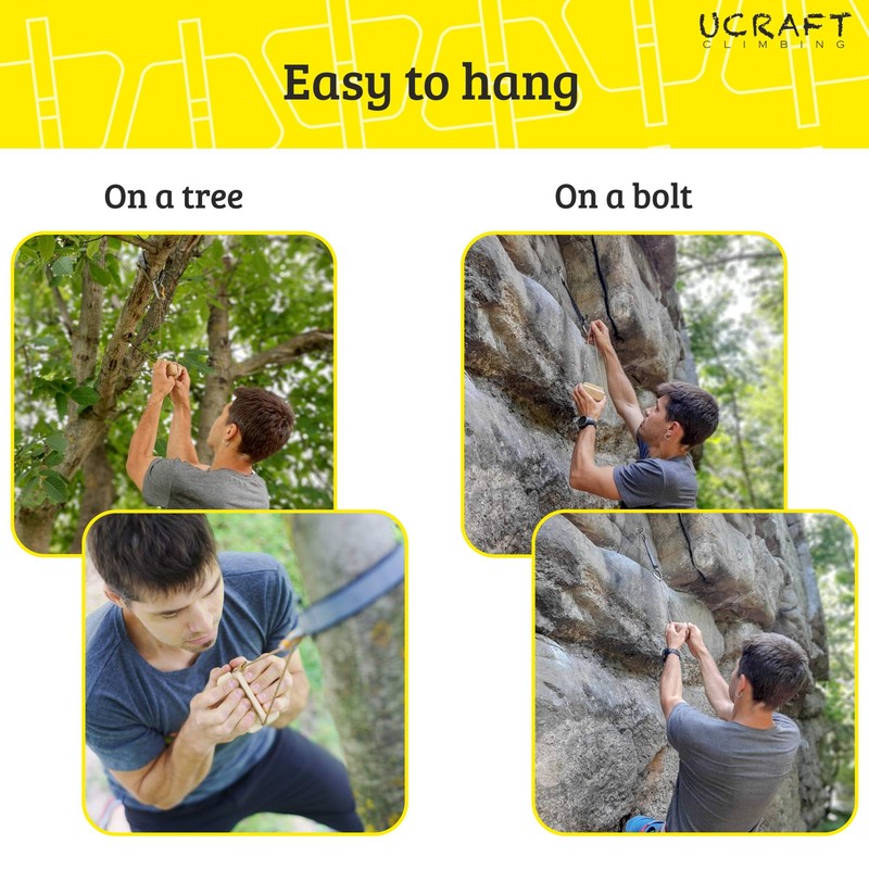 Ucraft Pocket-Sized Climbing Hangboard. Portable Fingerboard for Training and Warm-up