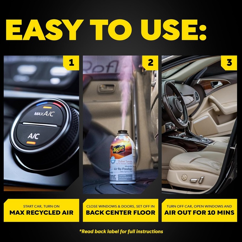Meguiar's, Car Air Refresher Odor Fighting Mist, Dubai Sands, G262402,