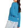 Urban CoCo Women's Solid Long Sleeve Crew Neck Knitted Pullover
