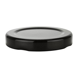 Nakpunar 24 pcs 70TW Black Lids, BPA Free Plastisol Lined - 70mm Lug Lids for Glass Jars, Canning, Preserving