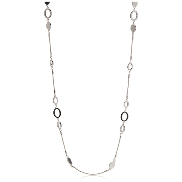 Nine West Silver womens male Tone Long Strand Necklace, 42"