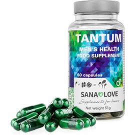 SANA LOVE® - Tantum Men's Health - Fertility + Desire for Children - 100% Vegan - Gluten Free - Lactose Free - Nut Free - No Preservatives (60 Capsules)