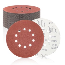 SenmaiTools 20 Pack 9 Inch 10 Hole 180 Grit Hook & Loop Sanding Discs - Aluminum Oxide Sander Disc Grinding Abrasive Sandpaper for Powe Drywall Sander