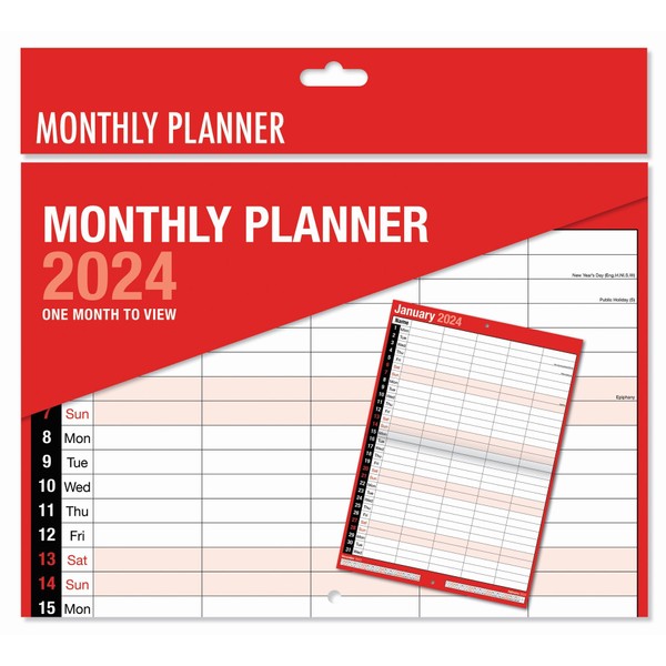 2024 A3 Family Organiser Planner 5 Column Month to View