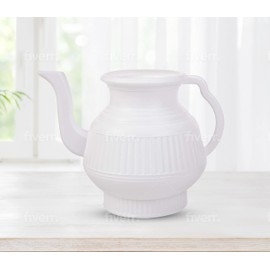Mayaka786 Pair of Lota or Bodna or Toilet Wash Jug (White and White)