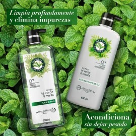Kit Acondicionador Y Shampoo Té Verde y Menta 1200ml Herbal Essences                                                                                  