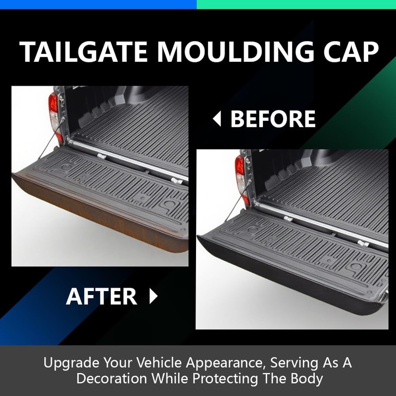 G-PLUS Tailgate Flexible Step Trim Molding & Release Button, Black