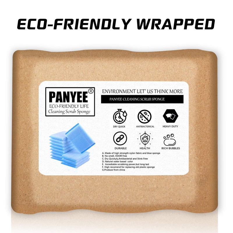 Nylon Cleaning Scrub Pad 12 Pack,Long-Lasting and Reusable Dishwashing Sponge,All-Purpose