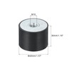 sourcing map 40 x 30mm M10 Thread Female Rubber Mounts,