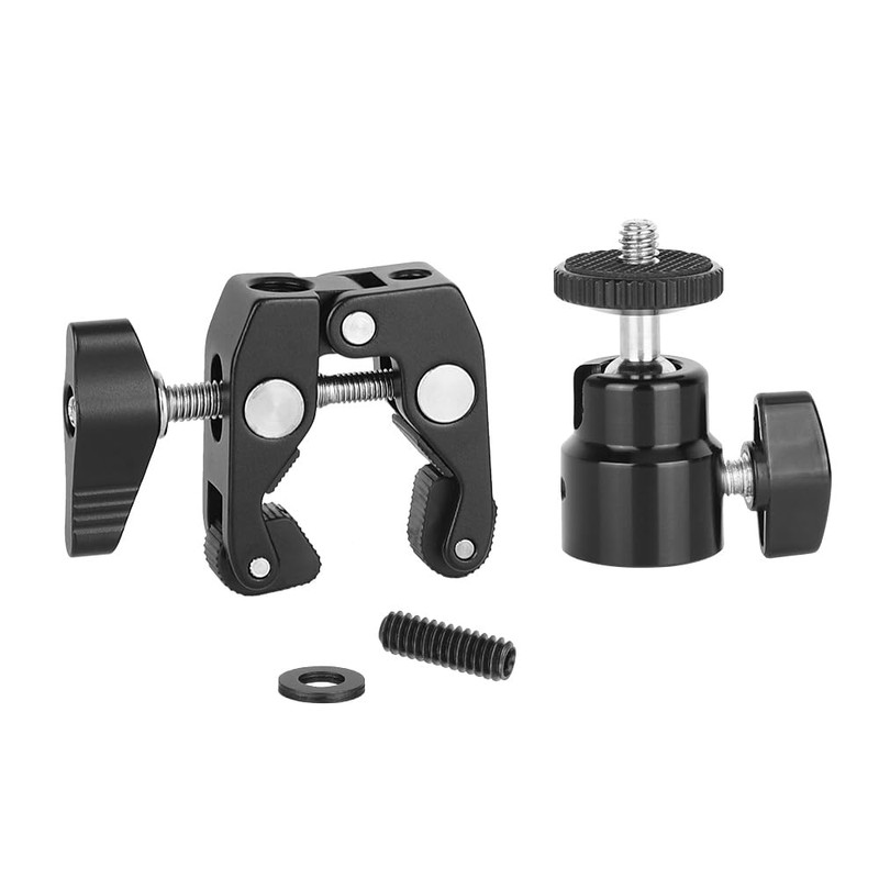 SZRIG Super Clamp with 1/4"-20 Mini Ball Hand for Camera