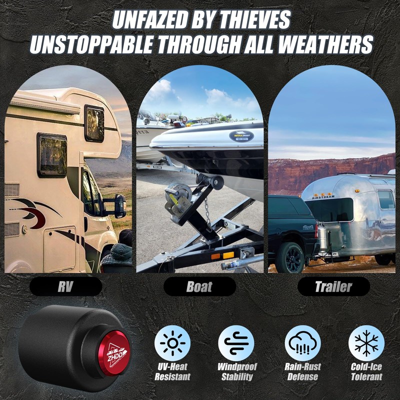 ZHDD Trailer Hitch Lock for 2-5/16 Inch Coupler with Safety