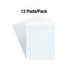 STAPLES Notepads, 8.5" x 11", Narrow Ruled, White, 50 Sheets/Pad,