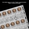 15 Sheets 3.5x3.5cm Coin Collection Pages, Coins Pocket Page with