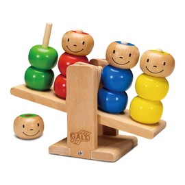 Galt See-Saw Counter - Wooden Baby Toy & Kids Stacking Toy - Cause & Effect Seesaw Toy for Fine Motor Skills in Young Children - Stacking, Sorting & Balance Game for Baby & Toddler - 12 Months Plus