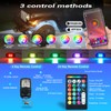 12Pods Segmented RGB LED Rock Lights with APP/RF Remote Control,