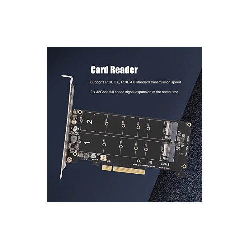 Adapter Card with 2 x 32Gbps Expansion Cards, Dual M.2