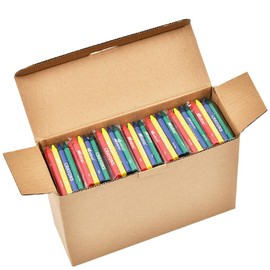 Madisi Crayons Bulk Pack, Regular Size, 4 Colors, 150 Packs, 600 Count