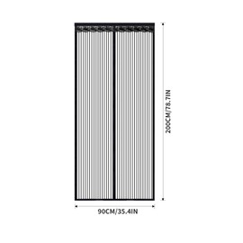 Fly Screens for Doors – Magnetic Door Fly Screen Curtain, Heavy-Duty Mesh Curtain with Powerful Magnets & Full Frame Magic Tape, Hands-Free Automatic Closure, Easy No-Drill Installation (90x200cm)