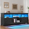 YITAHOME TV Stand for 80/75/70 Inch TVs with LED Lights,