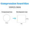 120 Pcs Mini Compressed Towels, Disposable Face Compressed Towel, Compressed