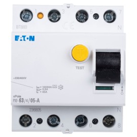 Eaton 236805 Fi-Circuit Breaker 4-Pin 63A 500mA PXF-63/4/0.5A