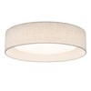 Bargeni Linen Flush Mount Ceiling Light, Dimmable LED Fabric Drum
