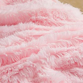 Luxury Super Soft HUG & SNUG Fluffy Fur Throw Blanket Large Sofa Bed Warm Cosy Fleece Blanket Throw Double 150 Cm x 200 Cm Pink Only By Comfort Collections.