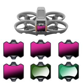 ND Filter Kit Compatible with DJI Avata 2,6 Pack UV CPL ND8 ND16 ND32 ND64 Drone Lens Accessory Plastic Frame Snap-on Design