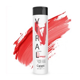 Celeb Luxury Viral Colorwash: Red Color Depositing Shampoo Concentrate, 10 Vivid and Pastel Colors, Stops Fade, 1 Quick Wash, Cleanse + Color, Sulfate-Free, Cruelty-Free, 100% Vegan